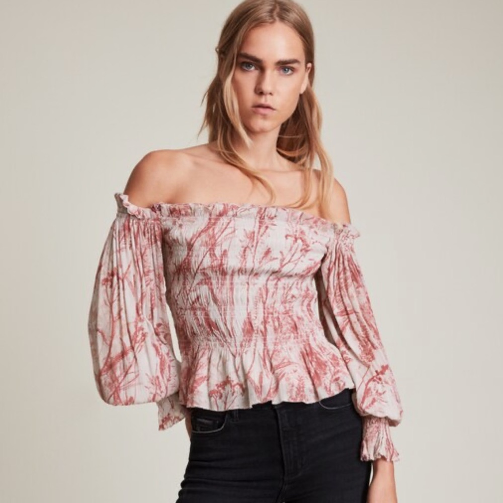 All Saints Lara Grasmere Top Size 10